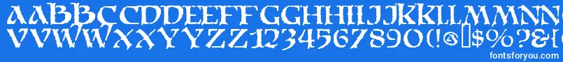Moria Font – White Fonts on Blue Background