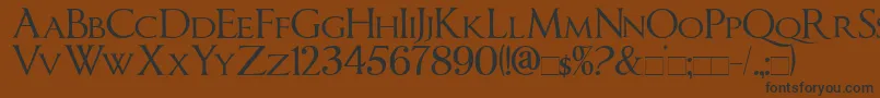 ImperatorSmallCaps Font – Black Fonts on Brown Background