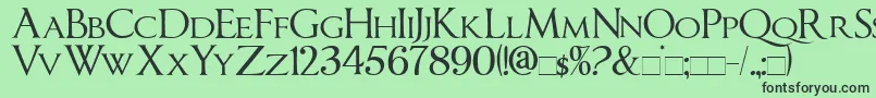 ImperatorSmallCaps Font – Black Fonts on Green Background