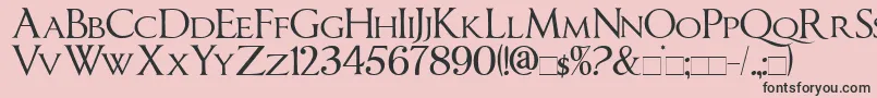 ImperatorSmallCaps Font – Black Fonts on Pink Background