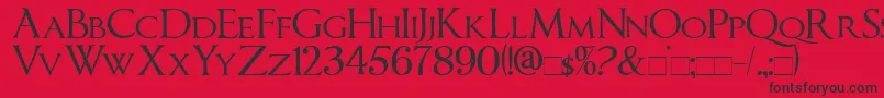 ImperatorSmallCaps Font – Black Fonts on Red Background
