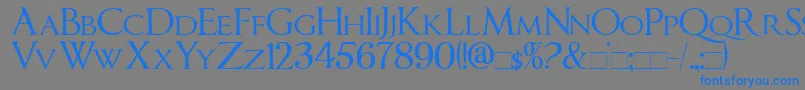 ImperatorSmallCaps Font – Blue Fonts on Gray Background