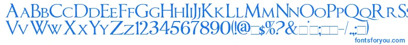 ImperatorSmallCaps Font – Blue Fonts on White Background