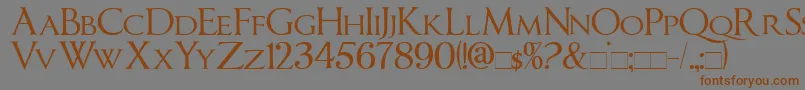ImperatorSmallCaps Font – Brown Fonts on Gray Background