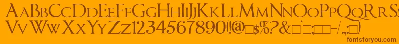 ImperatorSmallCaps Font – Brown Fonts on Orange Background