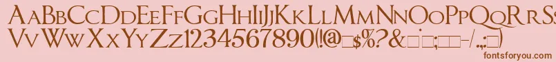 ImperatorSmallCaps Font – Brown Fonts on Pink Background