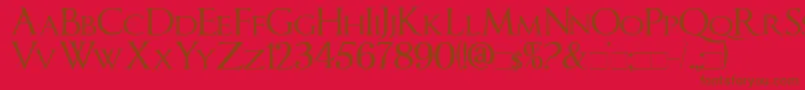 En savoir plus sur la police ImperatorSmallCaps Police ImperatorSmallCaps – polices brunes sur fond rouge