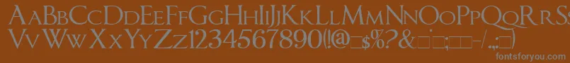 ImperatorSmallCaps Font – Gray Fonts on Brown Background