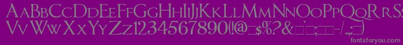 ImperatorSmallCaps Font – Gray Fonts on Purple Background