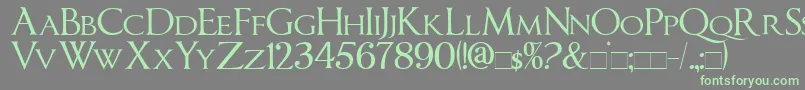 ImperatorSmallCaps Font – Green Fonts on Gray Background