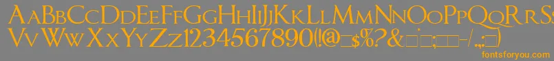 ImperatorSmallCaps Font – Orange Fonts on Gray Background
