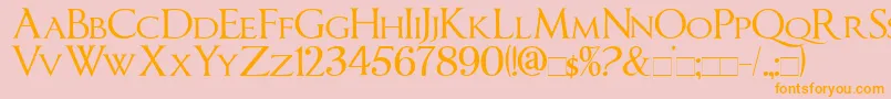 ImperatorSmallCaps Font – Orange Fonts on Pink Background