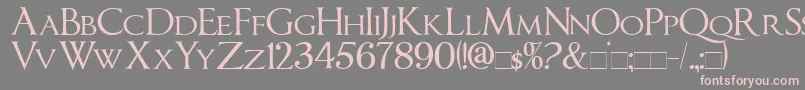 ImperatorSmallCaps Font – Pink Fonts on Gray Background