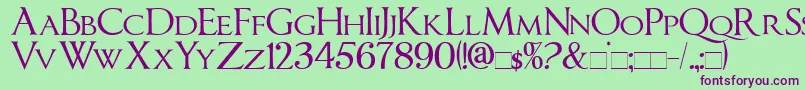 ImperatorSmallCaps Font – Purple Fonts on Green Background