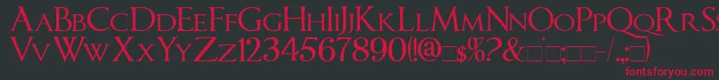 Шрифт ImperatorSmallCaps – красные шрифты на чёрном фоне