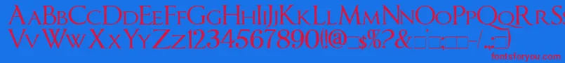 ImperatorSmallCaps Font – Red Fonts on Blue Background