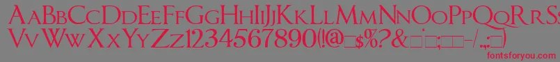 ImperatorSmallCaps Font – Red Fonts on Gray Background