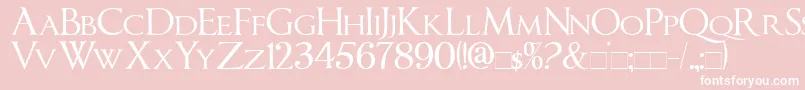 ImperatorSmallCaps Font – White Fonts on Pink Background