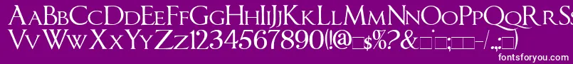 ImperatorSmallCaps Font – White Fonts on Purple Background