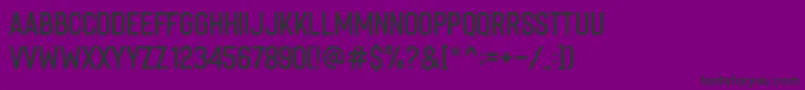 Imperfecta Regular-fontti – mustat fontit violetilla taustalla