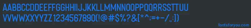 Police Imperfecta Regular – polices bleues sur fond noir