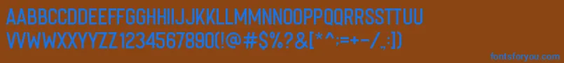 Imperfecta Regular Font – Blue Fonts on Brown Background