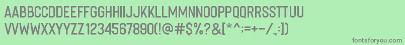 Czcionka Imperfecta Regular – szare czcionki na zielonym tle
