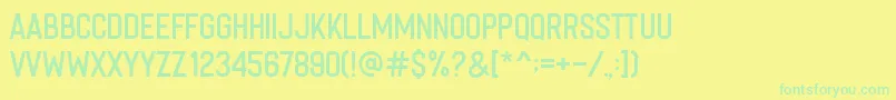 fuente Imperfecta Regular – Fuentes Verdes Sobre Fondo Amarillo