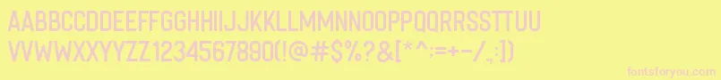 Czcionka Imperfecta Regular – różowe czcionki na żółtym tle