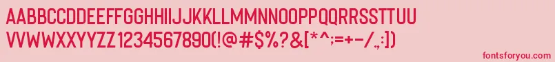 Imperfecta Regular Font – Red Fonts on Pink Background