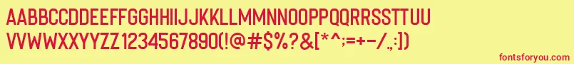 Lisätietoja Imperfecta Regular-fontista Imperfecta Regular-fontti – punaiset fontit keltaisella taustalla