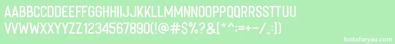 Weitere Informationen zur Imperfecta Regular-Schriftart Imperfecta Regular-Schriftart – Weiße Schriften auf grünem Hintergrund
