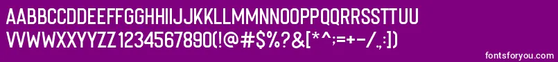 Imperfecta Regular-Schriftart – Weiße Schriften auf violettem Hintergrund