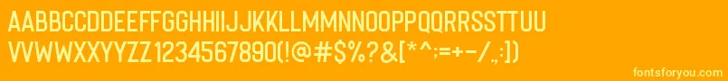 fuente Imperfecta Regular – Fuentes Amarillas Sobre Fondo Naranja