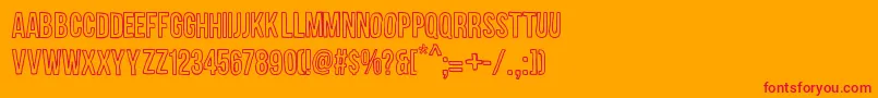 Impertinencia Font – Red Fonts on Orange Background