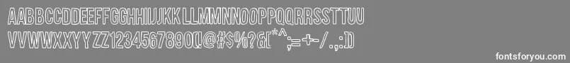 フォントImpertinencia – 灰色の背景に白い文字