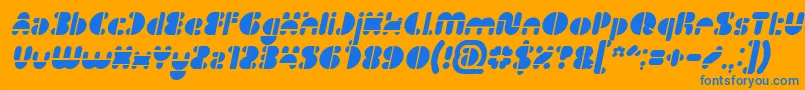 Impluse Of Heart Italic Font – Blue Fonts on Orange Background