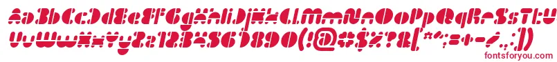 フォントImpluse Of Heart Italic – 白い背景に赤い文字