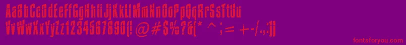 Шрифт IMPOS 30 – красные шрифты на фиолетовом фоне