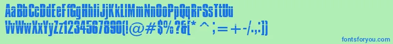 フォントIMPOS0   – 青い文字は緑の背景です。