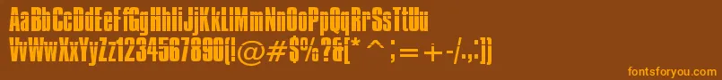 IMPOS0   Font – Orange Fonts on Brown Background