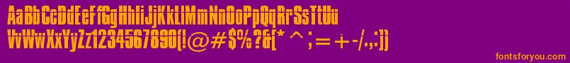 IMPOS0   Font – Orange Fonts on Purple Background