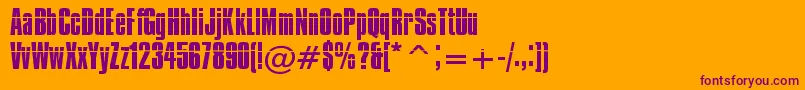 IMPOS0   Font – Purple Fonts on Orange Background