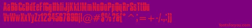 IMPOS0   Font – Red Fonts on Purple Background