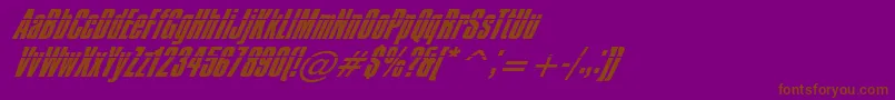 IMPOS05  Font – Brown Fonts on Purple Background