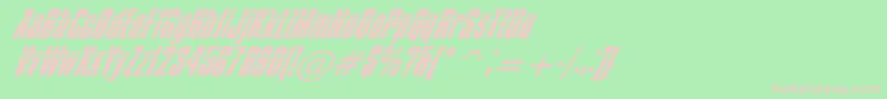 IMPOS05  Font – Pink Fonts on Green Background