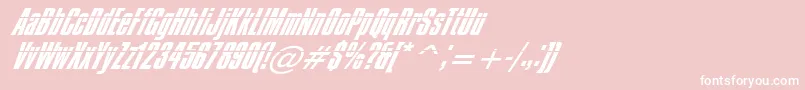 IMPOS05  Font – White Fonts on Pink Background