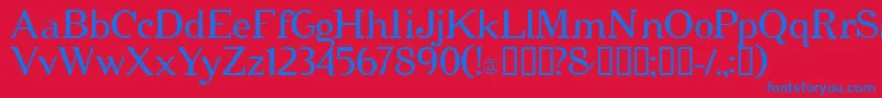 Fonte Cipher – fontes azuis em um fundo vermelho
