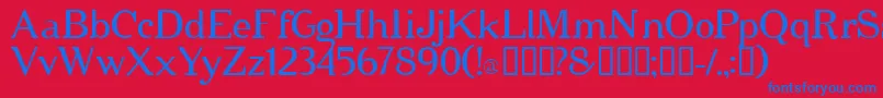 Cipher Font – Blue Fonts on Red Background