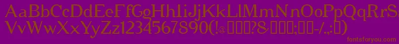 Cipher-Schriftart – Braune Schriften auf violettem Hintergrund